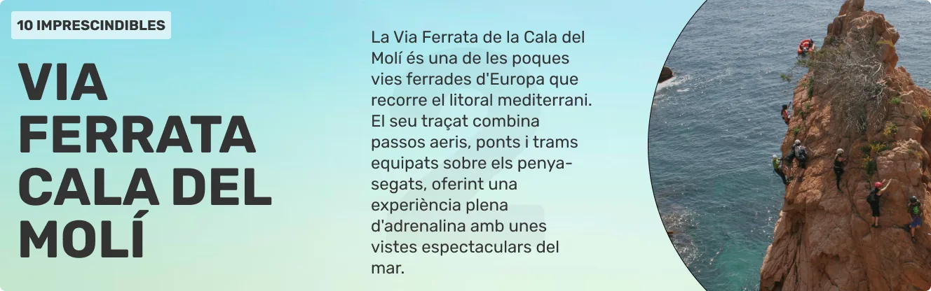 Via Ferrada — Itinerari d'escalada equipat sobre roca al litoral